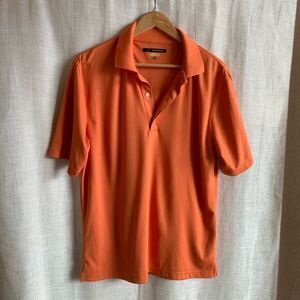 Flame Orange Dri-Fit Golf Polo Y2K Sporty Energy
